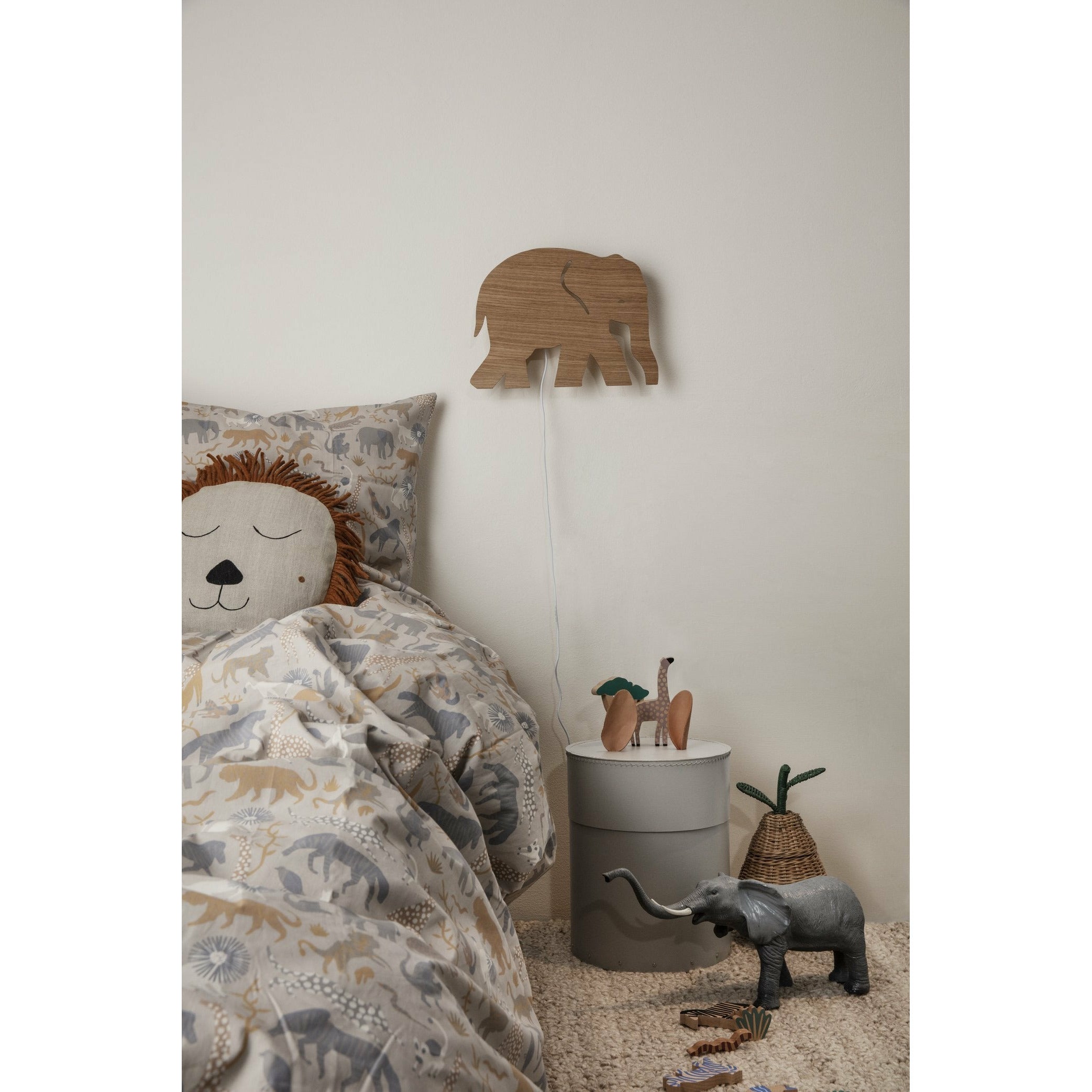 Ferm Living Dot borduurbed linnen stoffige roos, baby