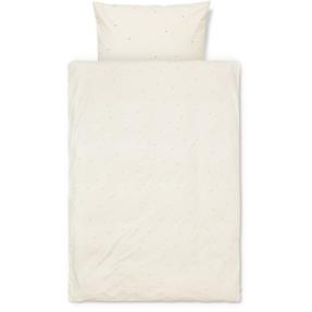 Ferm Living Dot Embroidery Bed Linen Off White, Baby