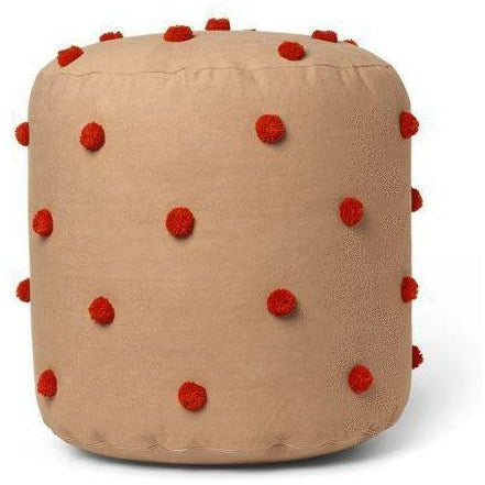 Ferm Living Dot Turtet凳子，骆驼/红色
