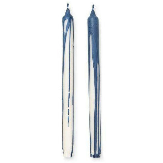Ferm Living Dryp Candles Set di 2 2.3x30 cm, blu scuro