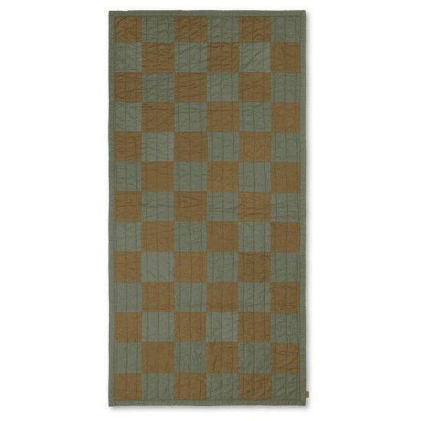 Ferm Living Duo Quilted Blanket 90x187 Cm, Green