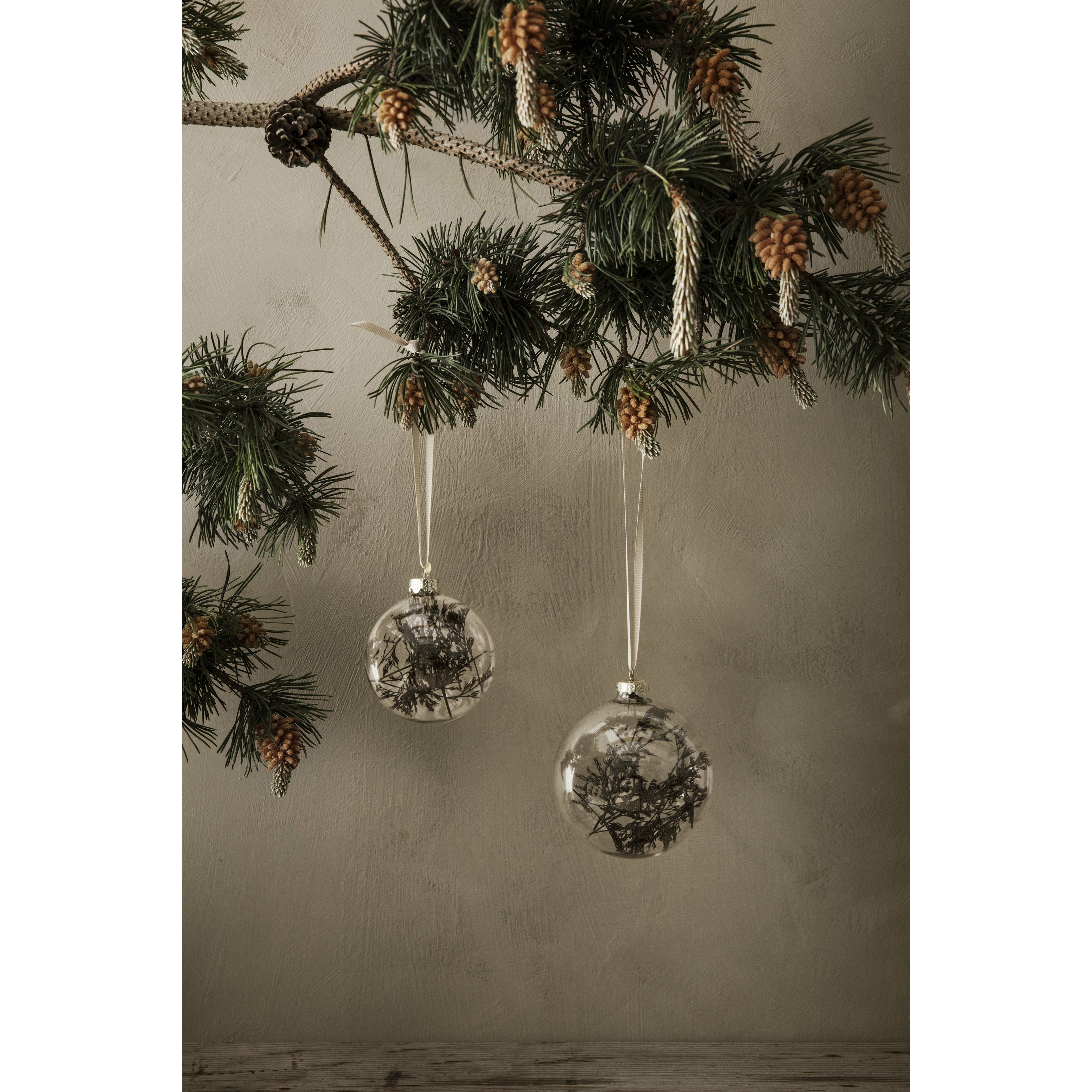 Ferm Living Flora Christmas Tree Decorations grote set van 8, paars