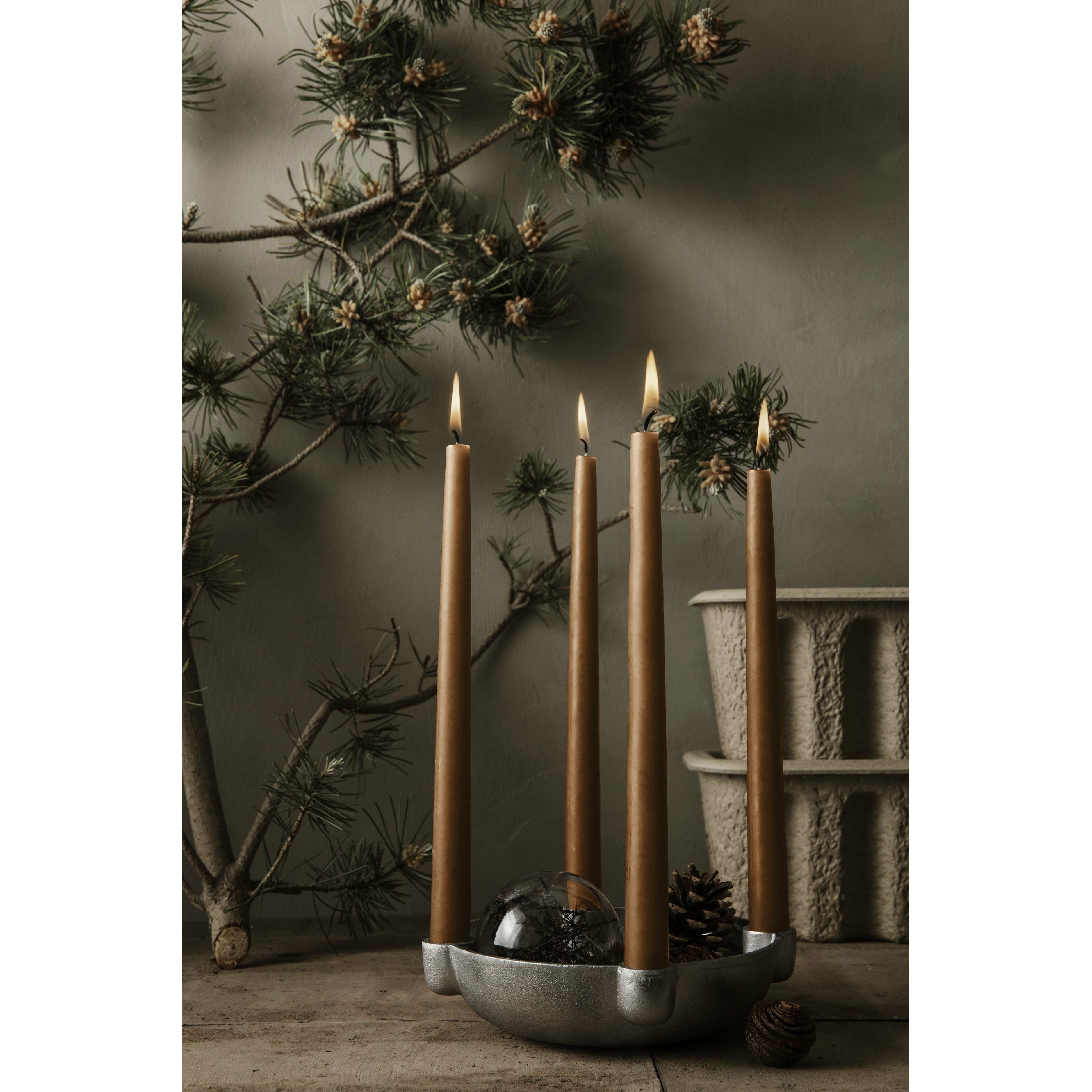 Ferm Living Flora juletræ dekorationer medium sæt med 4, lilla