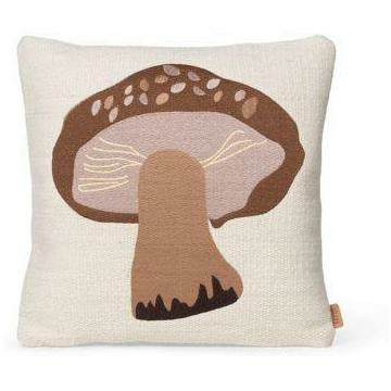Ferm Living Forest Embroidery Cushion 40x40 Cm, Porcini