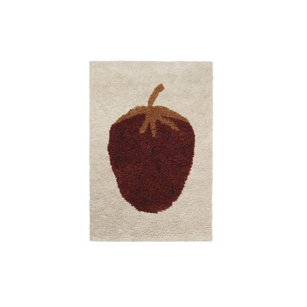 Ferm Living Fruiticana Strawberry -vloerkleed, 120 cm