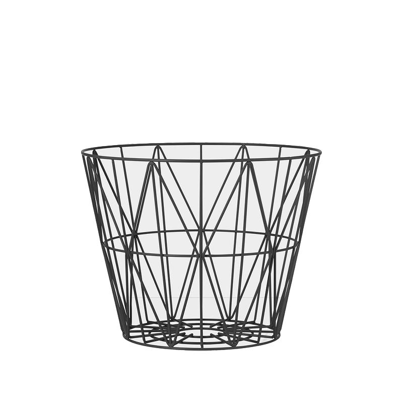 Ferm Living Threaded Basket Black, ø50cm