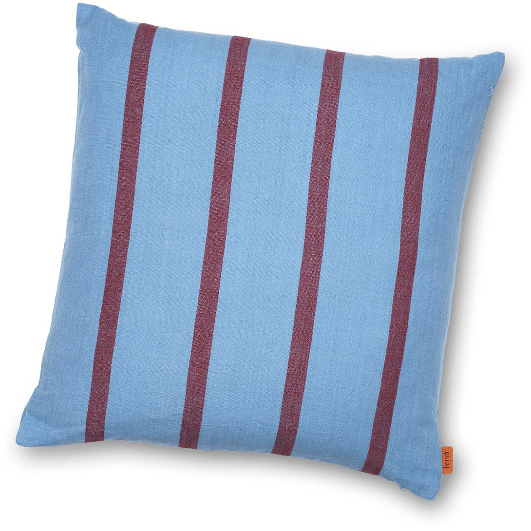 Ferm Living Grand Cushion, vervaagd blauw/Bourgondië