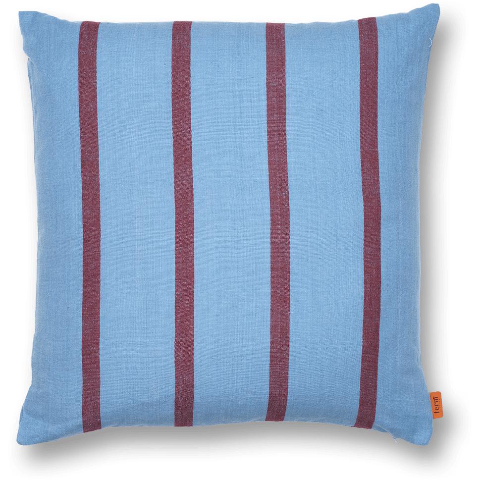 Ferm Living Grand Cushion，褪色的蓝色/勃艮第