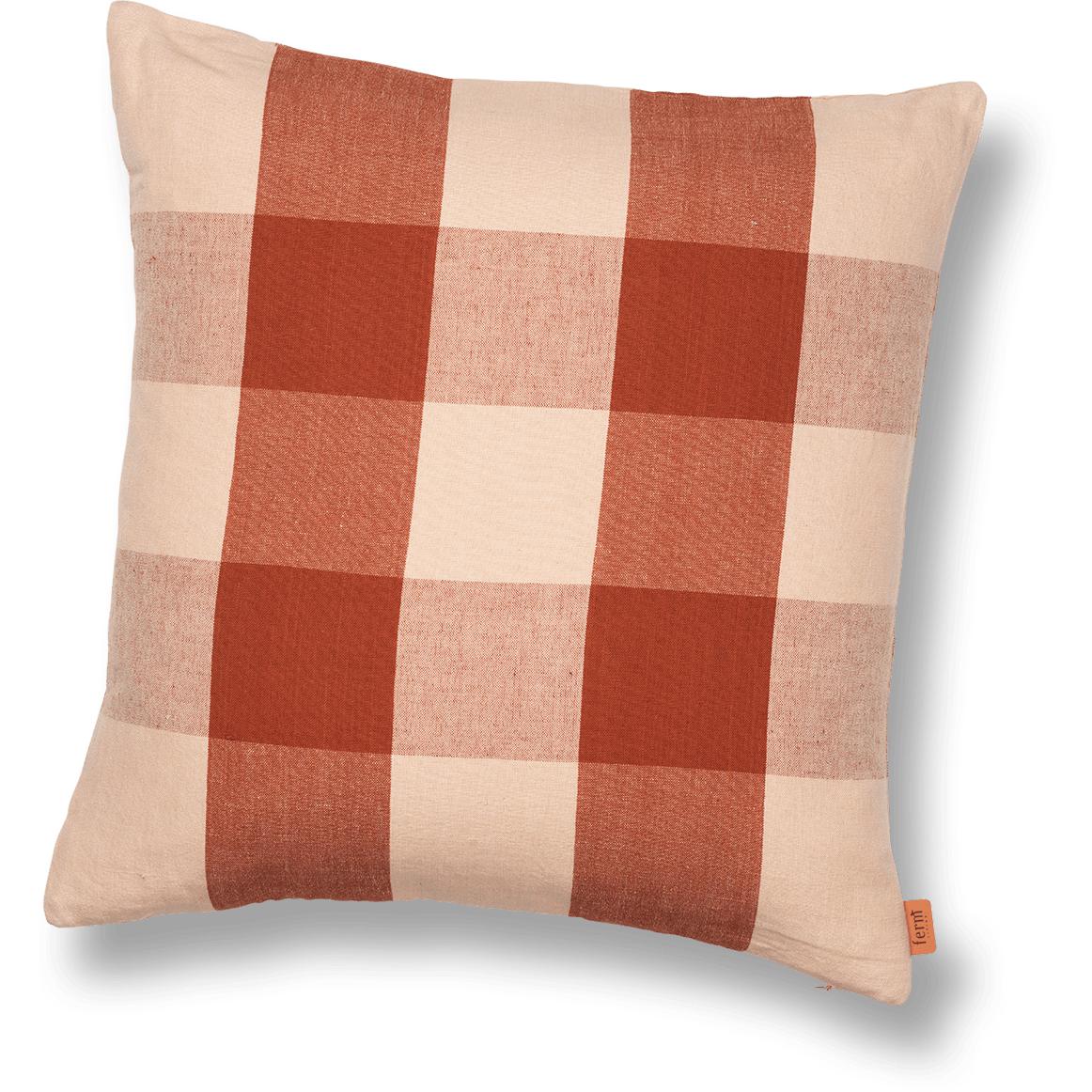 Ferm Living Grand coussin, rose / rouille