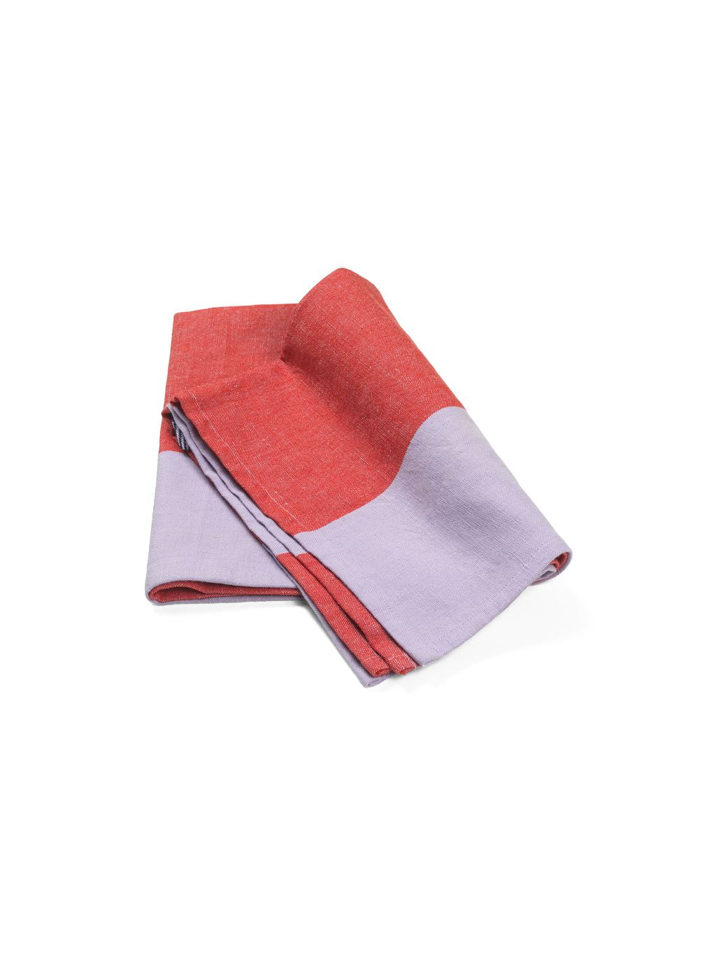 Ferm Living Hale茶巾，红色/紫色