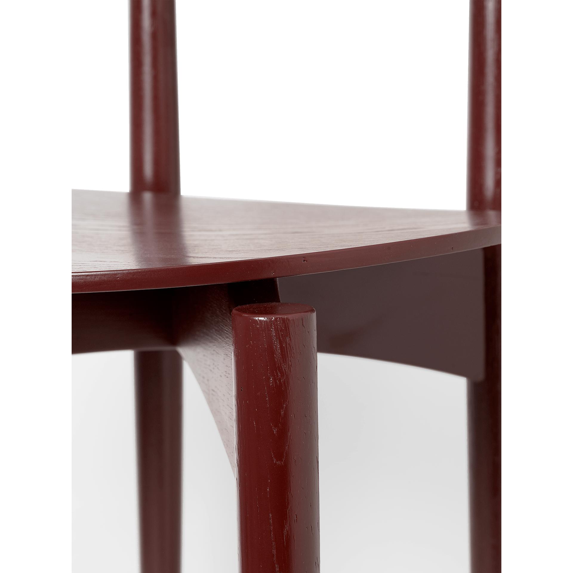 Ferm Living Chaise de restauration Herman, brun rouge