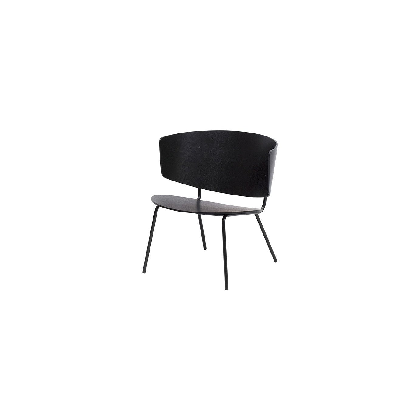 Ferm Living Herman Lounge -stoel, zwart