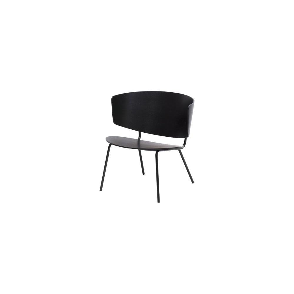Ferm Living Herman Lounge -stoel, zwart/donkergrijs