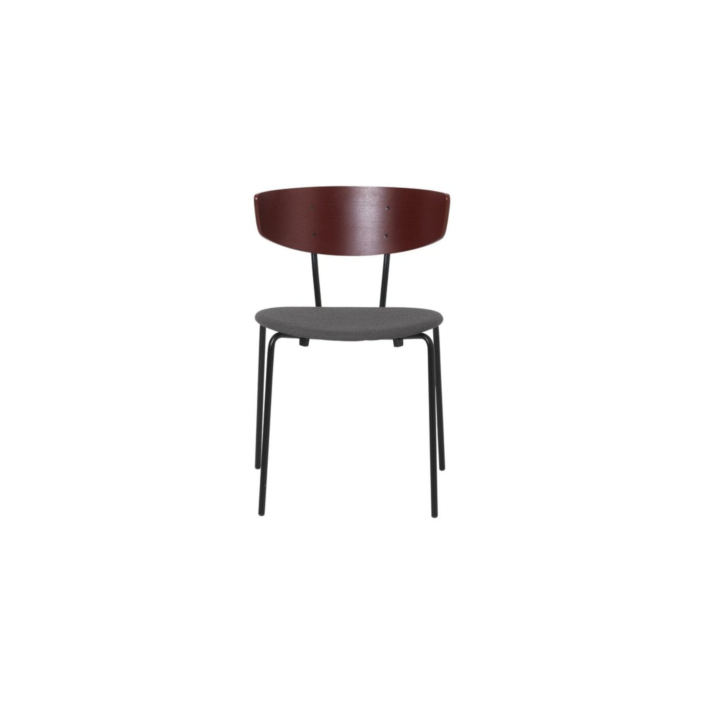 Ferm Living Herman polstret stol, rødbrun/varm grå