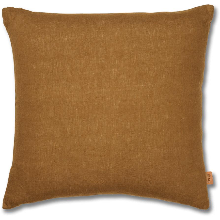 Ferm -Living Linen Cushion, marrón