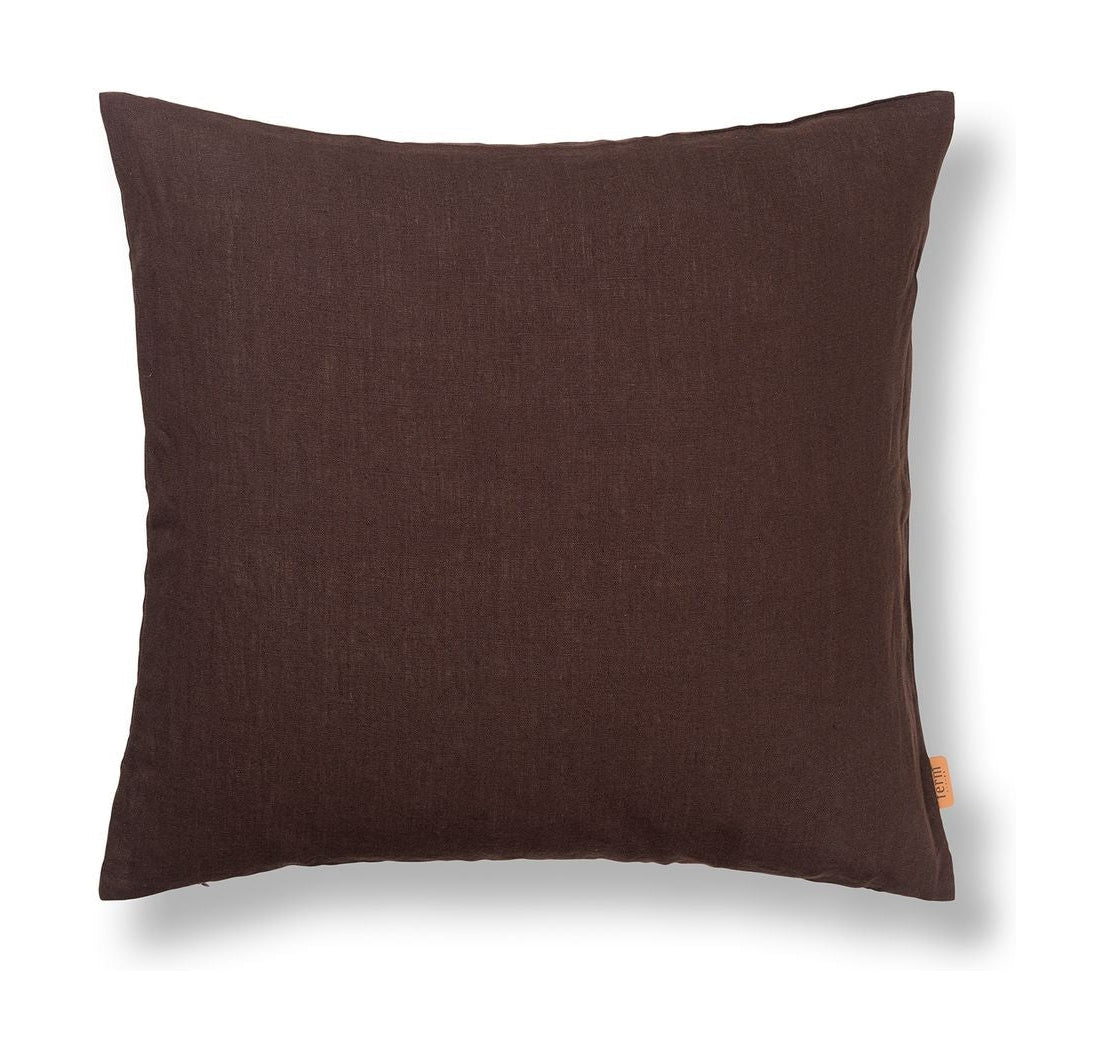 Ferm Living Linen Pillow, Chocolade