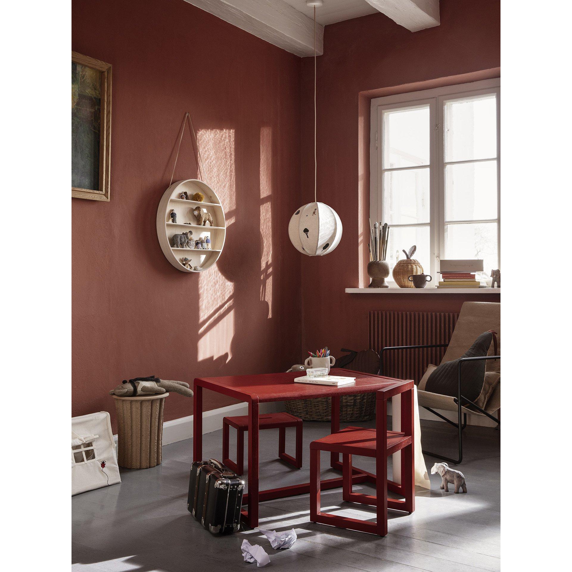 ferm LIVING Petit tabouret architecte, rouge pavot