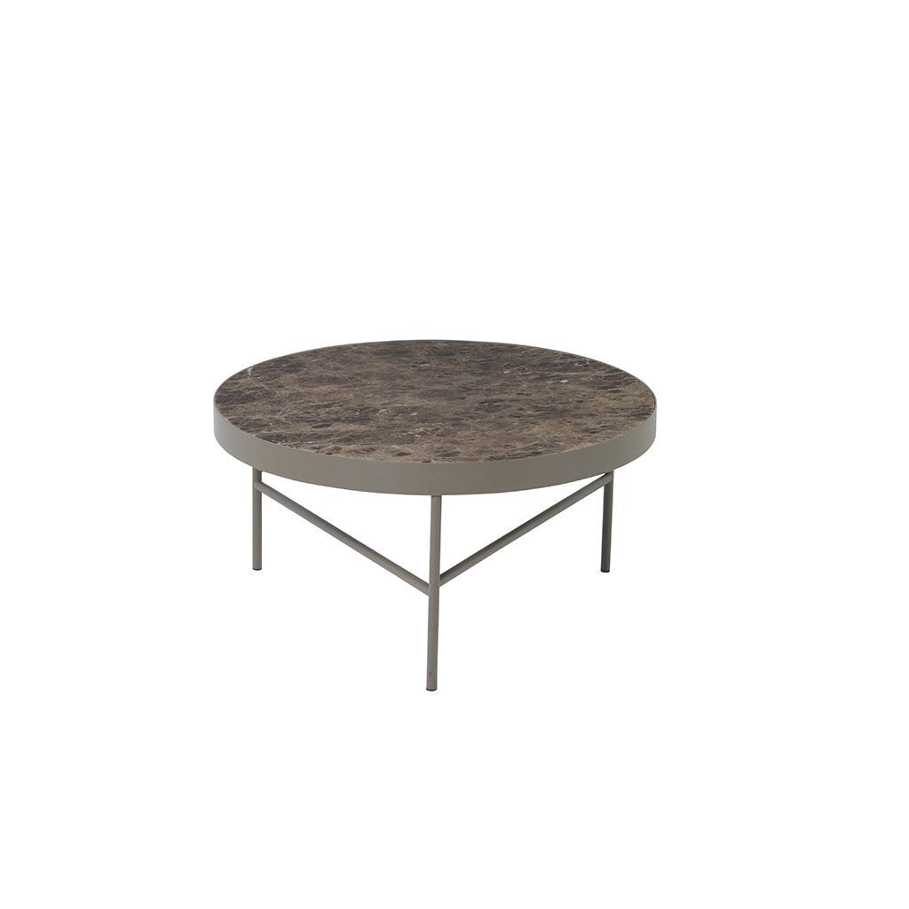 Ferm Living Table en marbre marron, Ø70 cm