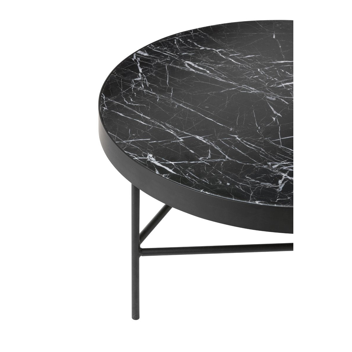 Ferm Living Marble Table Black, ø70cm