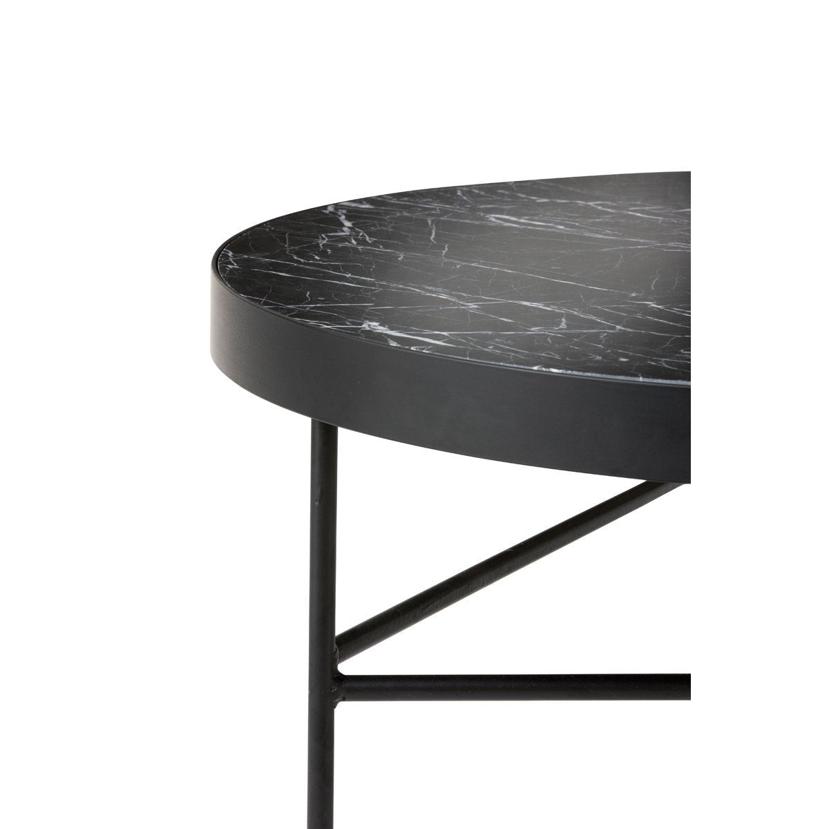 Tavolo di marmo Ferm Living Nero, Ø70 cm