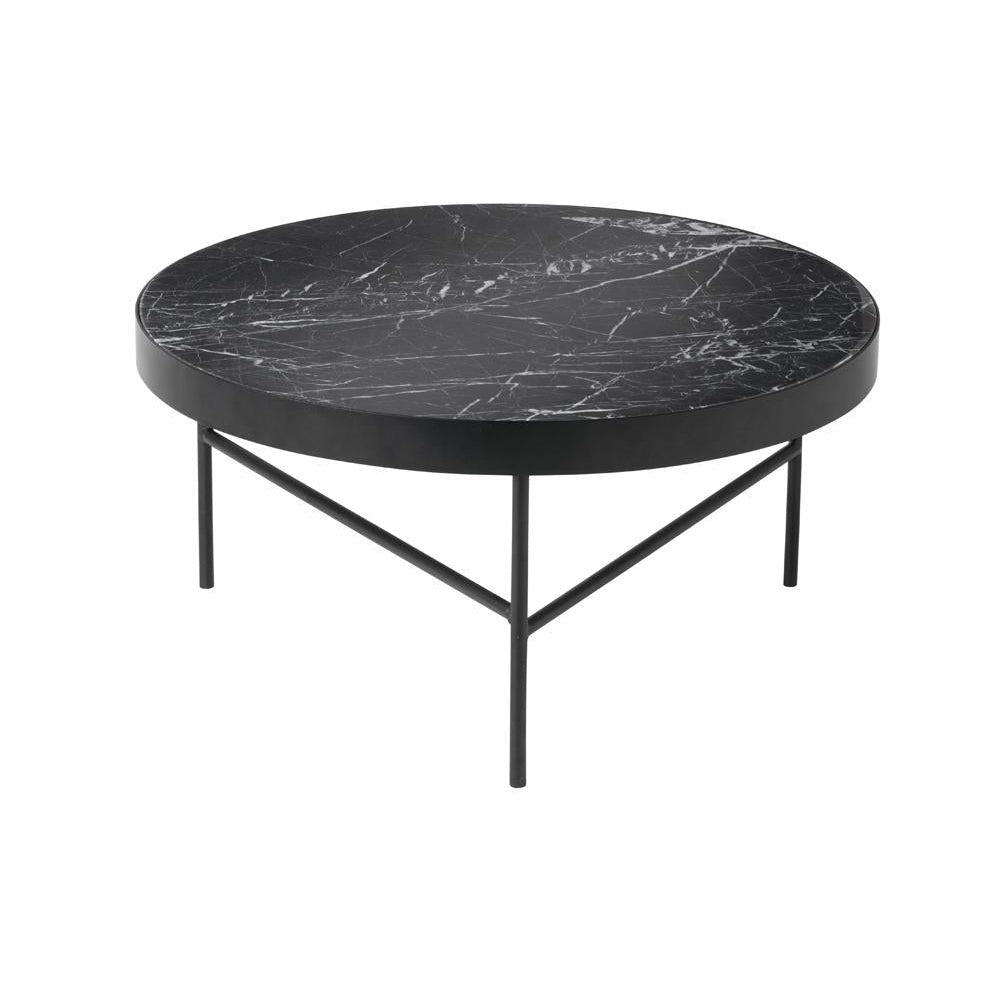 Ferm Living Marble Table Black，Ø70cm