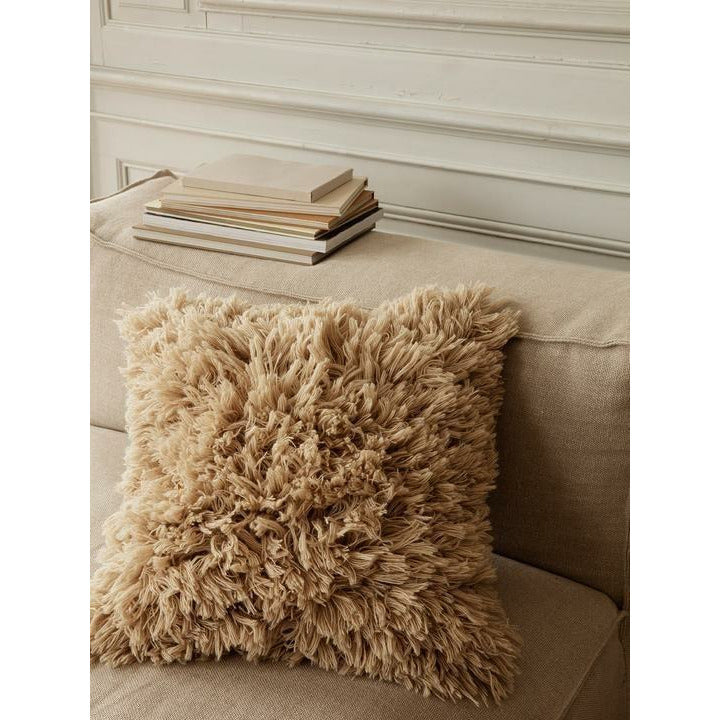 Ferm Living Meadow High Pile Cushion 50x50 cm, licht zand