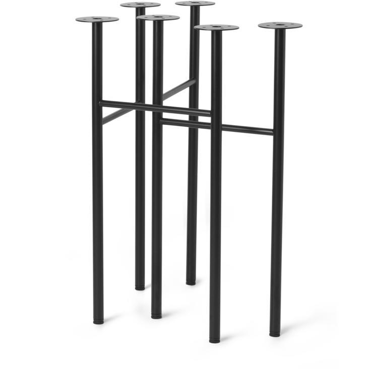 Ferm Living Mingle bordben W68 Sæt på 2, sort stål