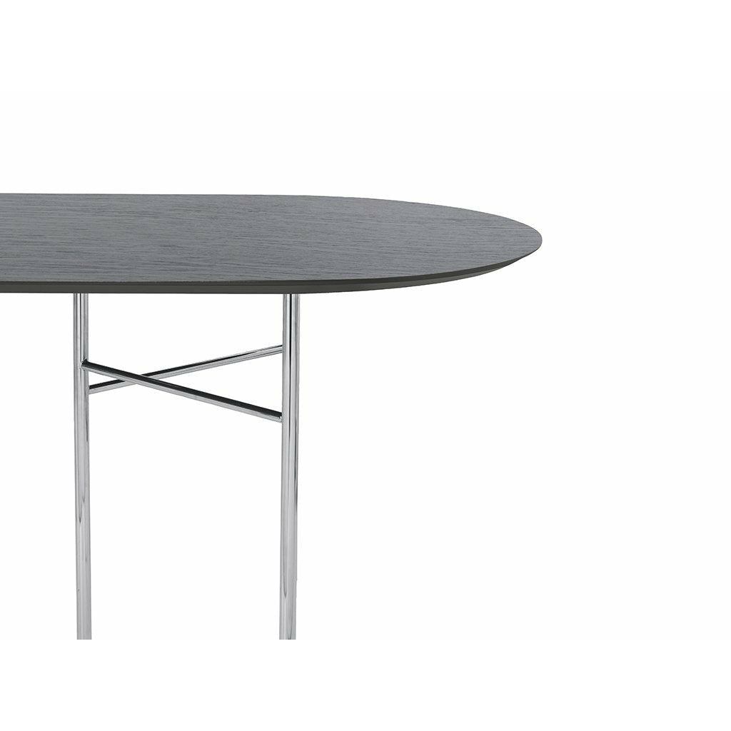Ferm Living Mingle Tischplatte Oval 150 Cm / 220 Cm 220 X 75 Cm, Schwarzes Furnier