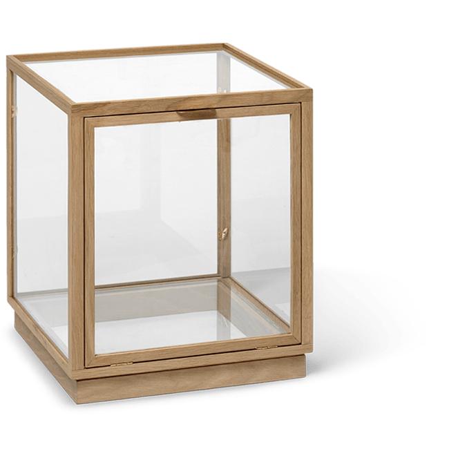 Ferm Living Mira玻璃盒，橡木