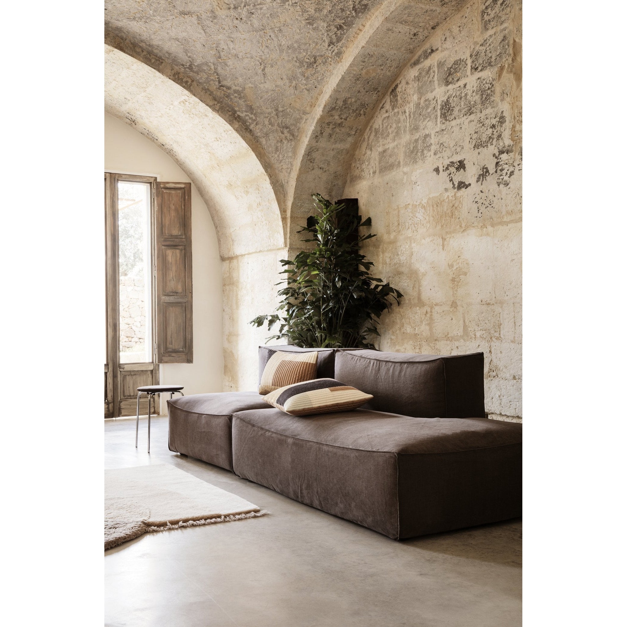 Ferm Living Quilt Cushion XL Bordeaux，80 x 50厘米