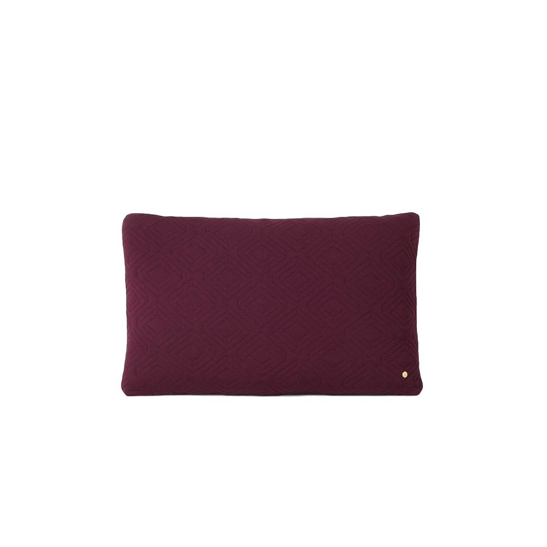 Ferm Living Quilt Cushion Xl Bordeaux, 80 X 50 Cm