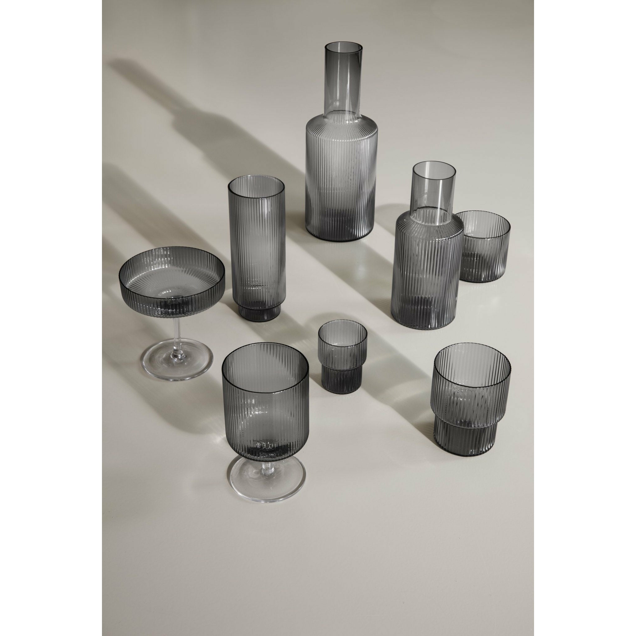 Ferm Living Ripple Glass Rooked 6Cl, 4pcs.