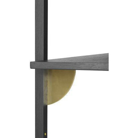 Ferm Living Sector Shelf Dark Stained Ash/Messing, 87cm