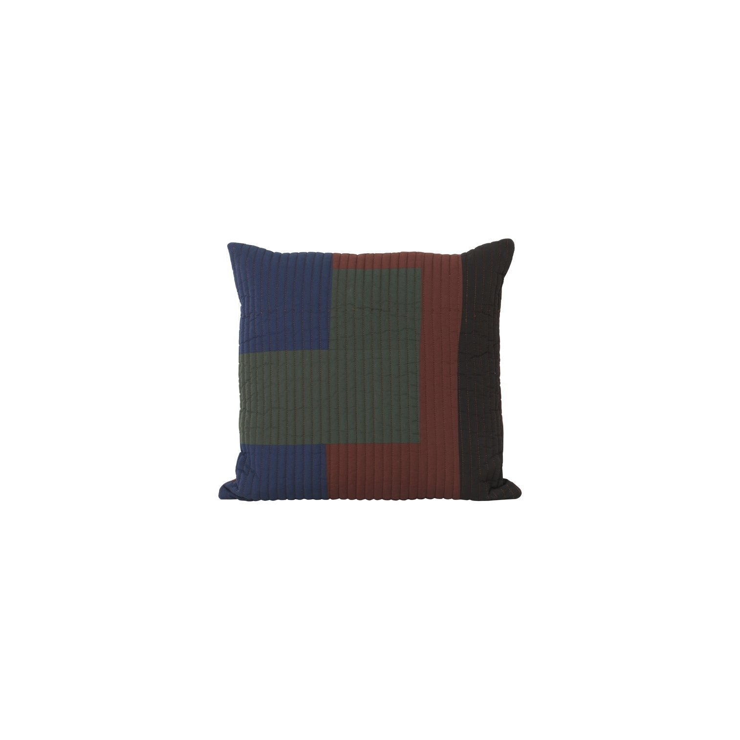 Ferm Living Shay Quilted Cushion Cannamon Brown, 50x50 cm