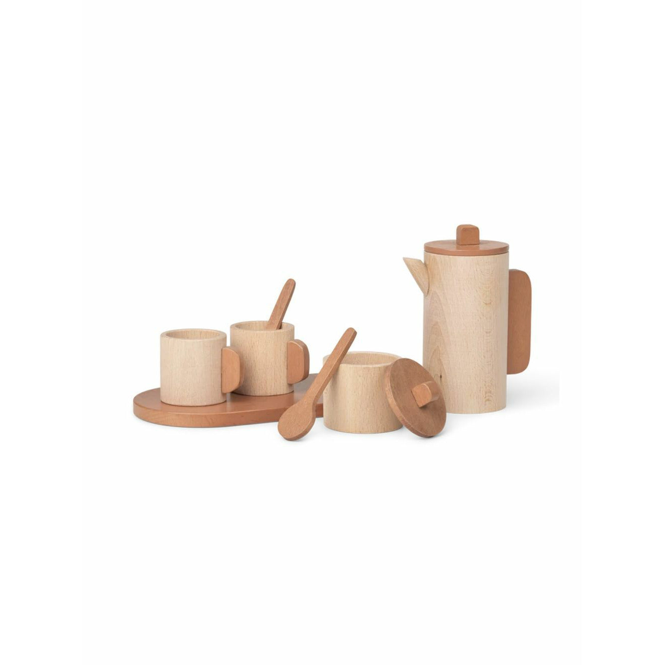 Ferm Living Toro Toys set da tè, legno di faggio