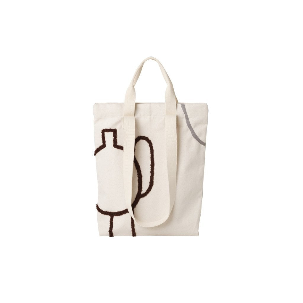 Ferm Living Tote Bag Mirage, Brown / Grey