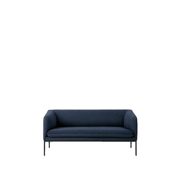 Ferm Living Sväng soffan 2 bomull, solid blå