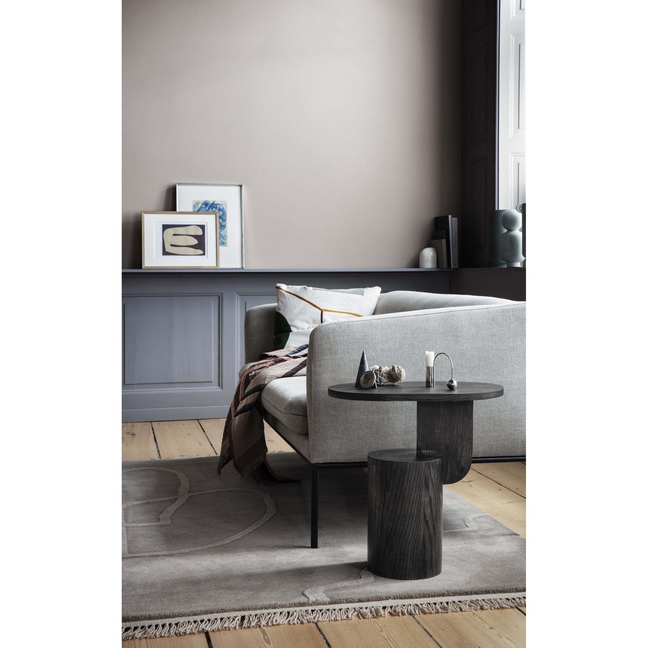 Ferm Living Turn Sofa 2 Cotton, Solid Dark Grey
