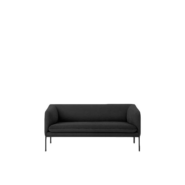 Ferm Living Sväng soffan 2 bomull, solid mörkgrå
