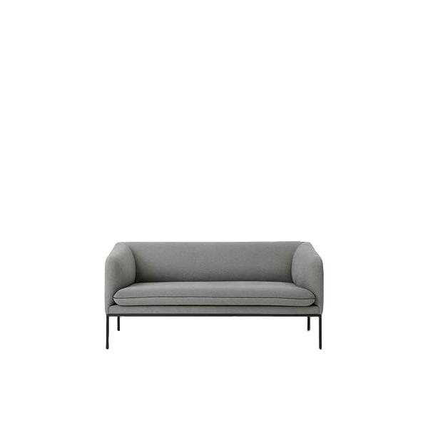 Ferm Living Drej sofa 2 bomuld, solid lysegrå