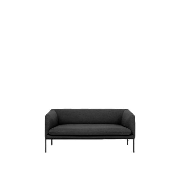 Ferm Living Turn Sofa 2 Fiord, solid mørk grå