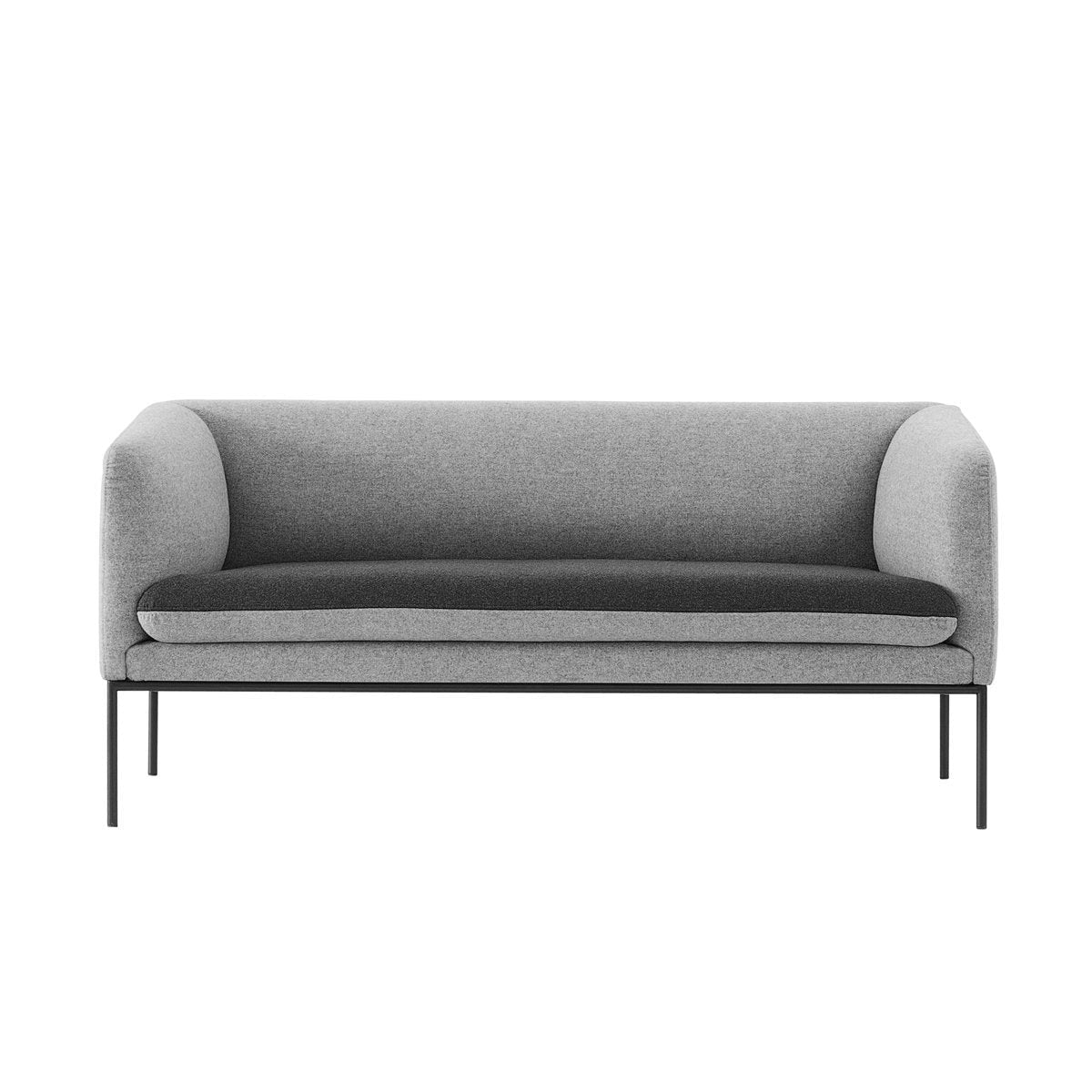 Ferm Living Turn Sofa 2羊毛，座椅深灰色