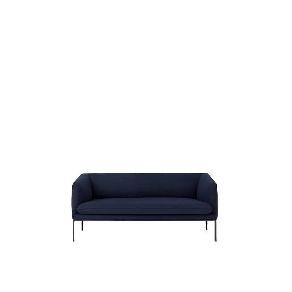 Ferm Living Turn Sofa 2 Wolle, Solid Blue