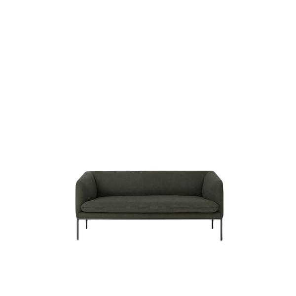 Ferm Living Käännä sohva 2 villaa, kiinteä tummanvihreä