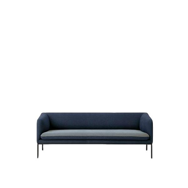 Ferm Living Drej sofa 3 bomuld, sæde lysegrå