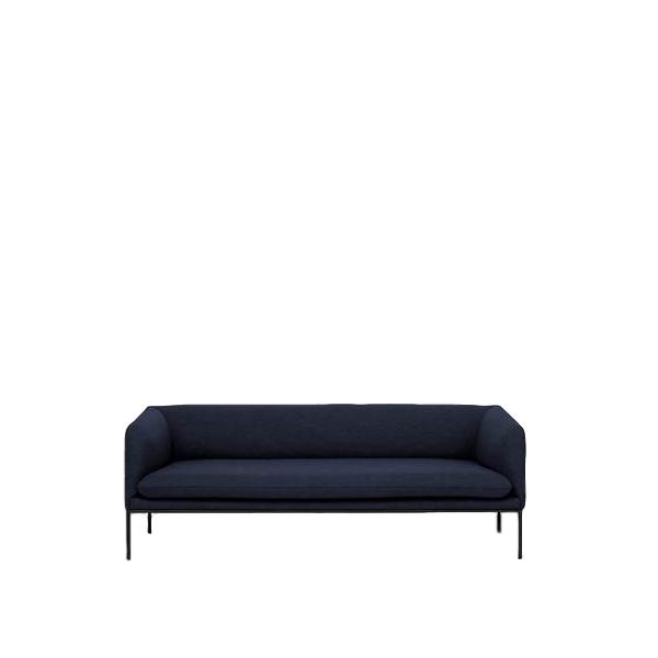 Ferm Living Turn Sofa 3 Fiord, Solid Dark Blue