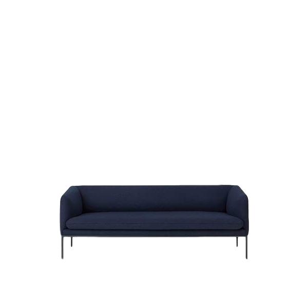 Ferm Living Turn Sofa 3羊毛，坚固的蓝色