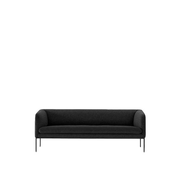 Ferm Living Turn Sofa 3 Wool, Solid Dark Grey
