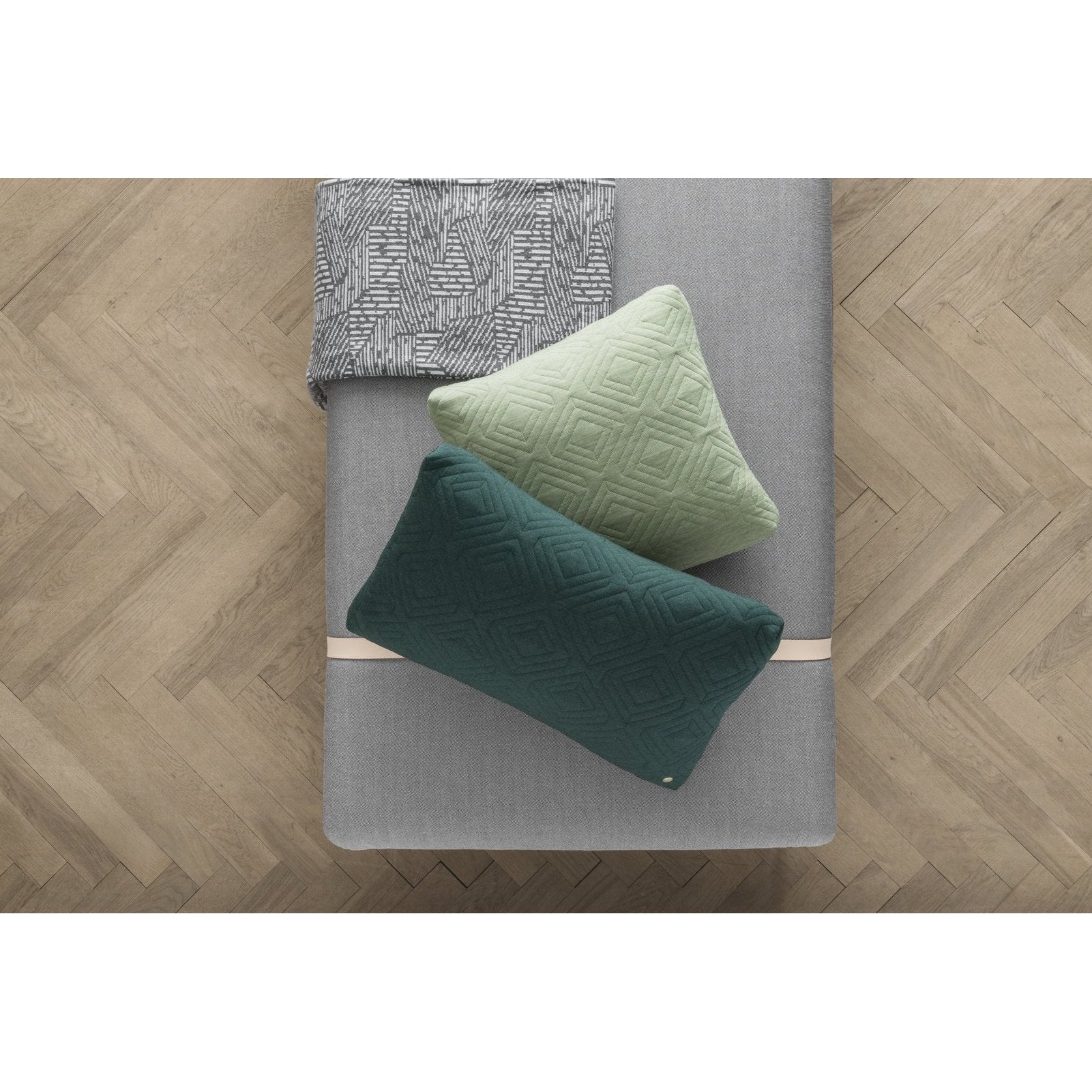 Ferm Living Turn Sight Bed lana, verde scuro solido