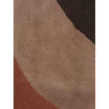 Ferm Living Voir le tapis tufté, brun rouge